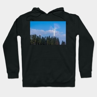 Wind turbine near Kniebis, Black Forest, Germany Hoodie